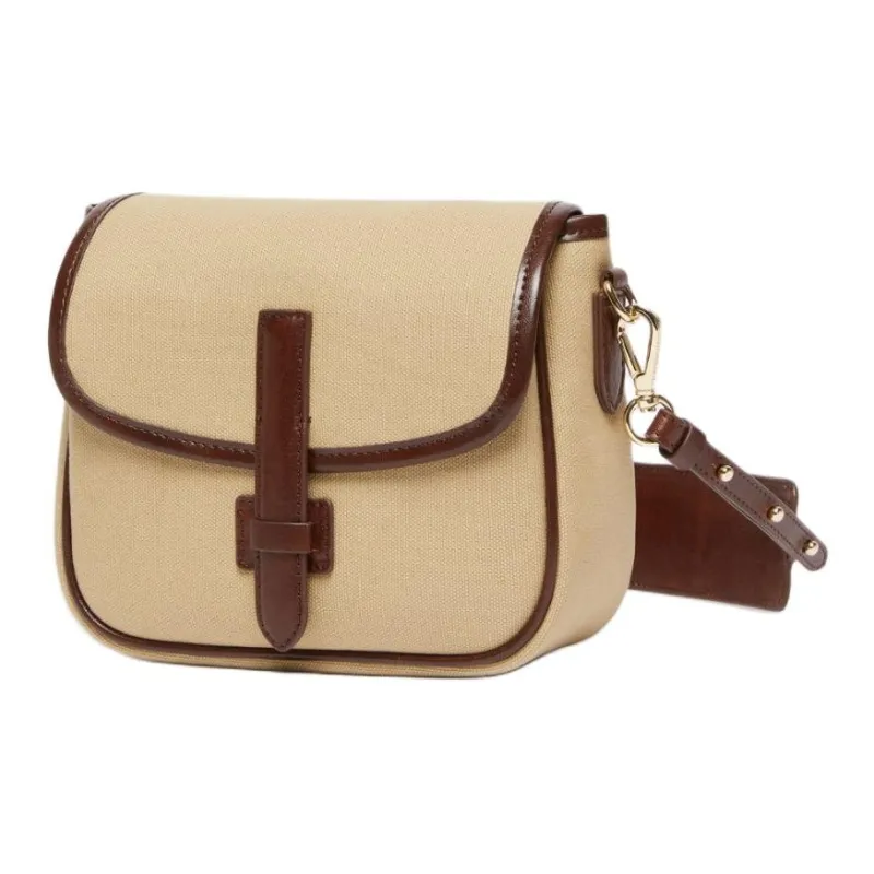 WEEKEND MaxMara Cotton Crossbody Bag, Shoulder Bag Women's Khaki & Brown-1