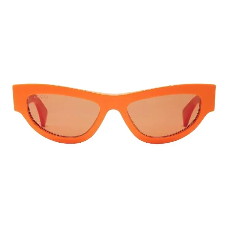 GUCCI Recycled Acetate Cat Eye Sunglasses Women's Orange-1