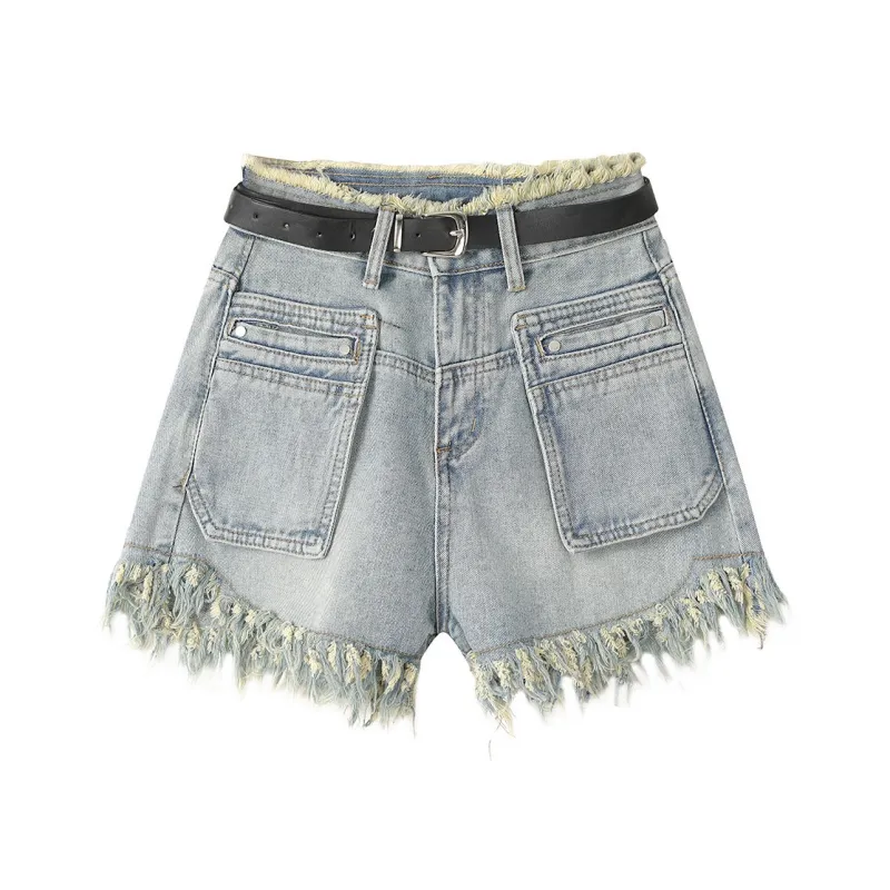 Bejirog Denim Shorts Women's Light Blue-0