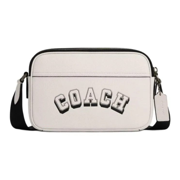 COACH Graham Cow Leather Shoulder Bag Medium Size Unisex Chalk White-0