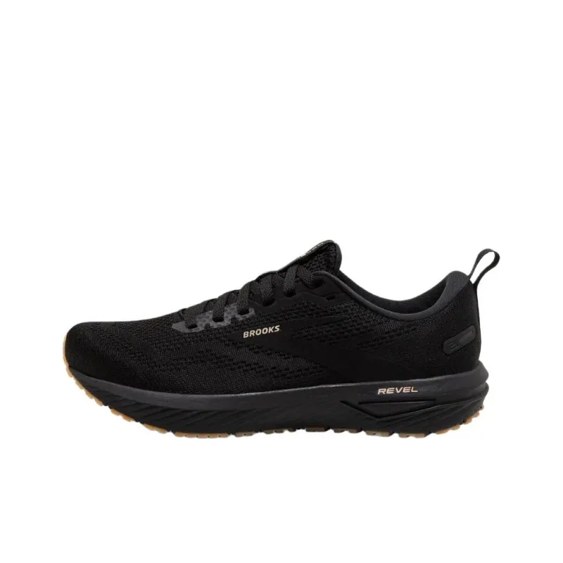 Brooks Revel 6 Abrasion Resistant Low Top Casual Running Shoes Women's Black-0