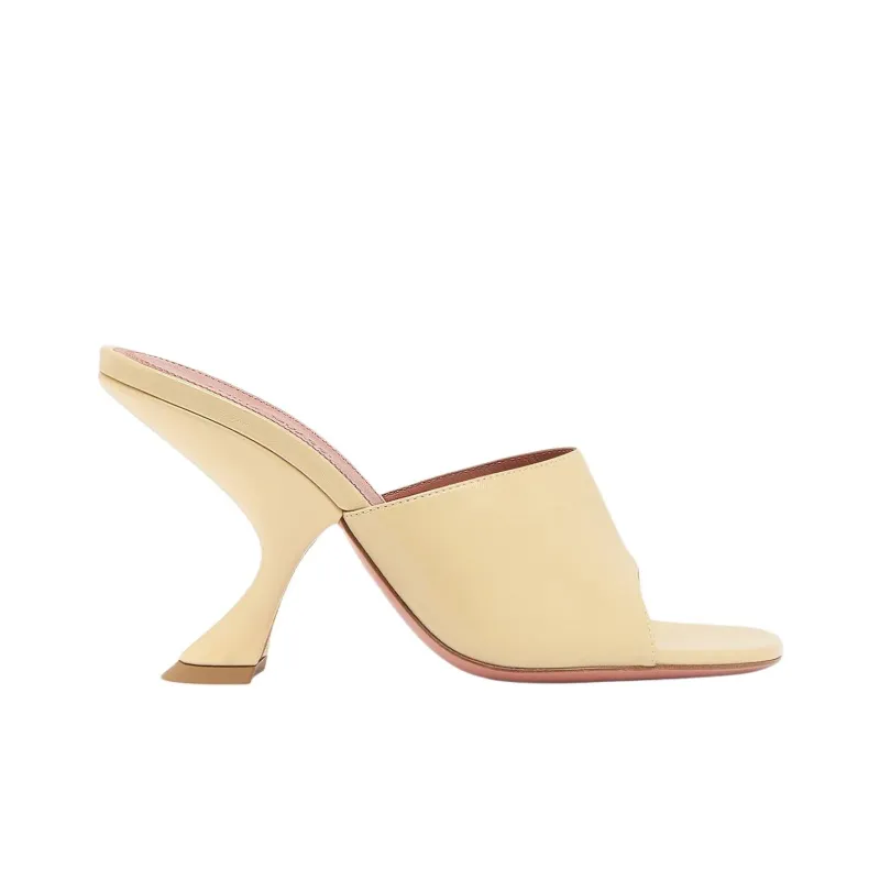 AMINA MUADDI Slide Slippers 9cm Women's Yellow-1