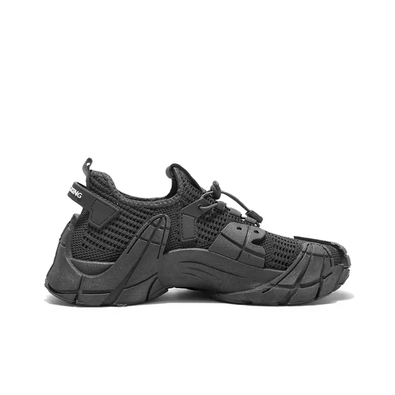 Binary Lightweight And Breathable Low Top Casual Shoes Men's Gray-6