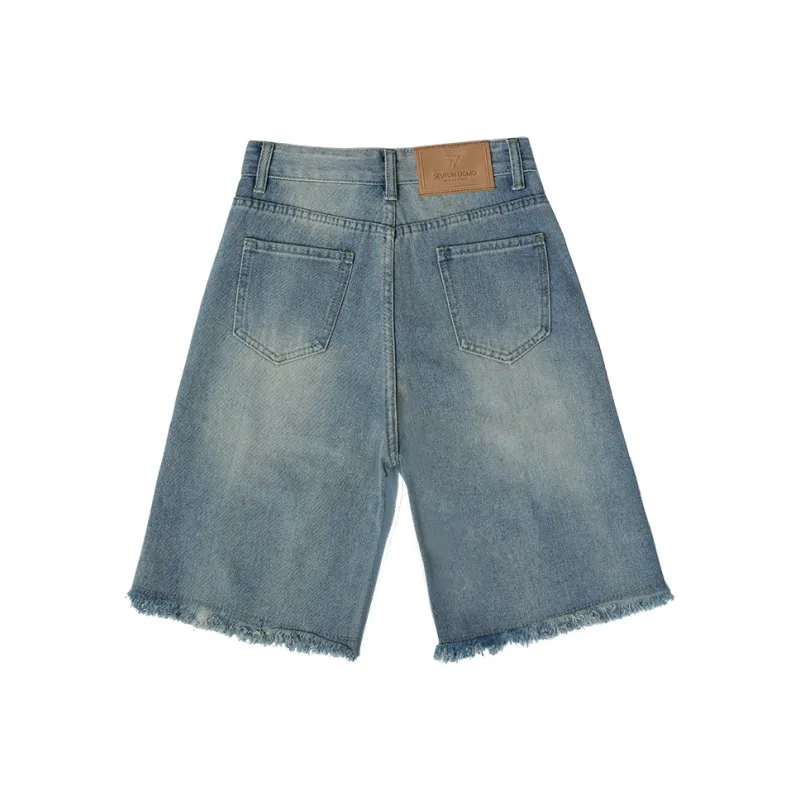 7 SEVFUN Denim Shorts Women's Vintage Blue-6