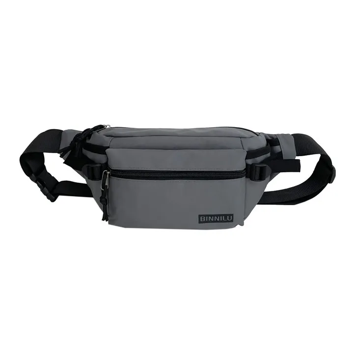 H YXIANG Composite Cloth Fanny Pack Regular Unisex Black/White/Brown/Gray-1