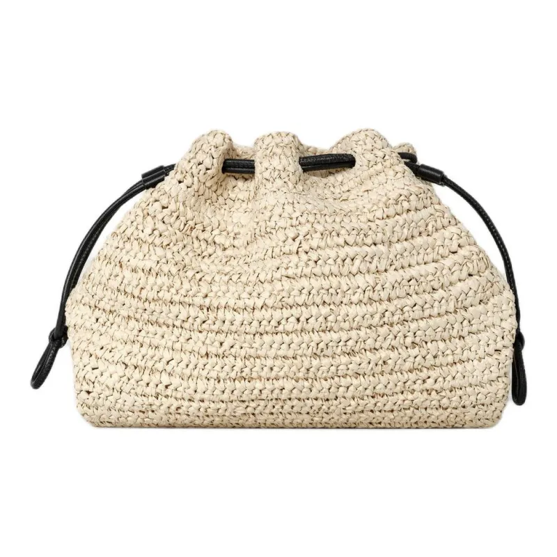 COS Cavatelli Paper Reed Crossbody Bag Clutch Mini Women's Beige-0