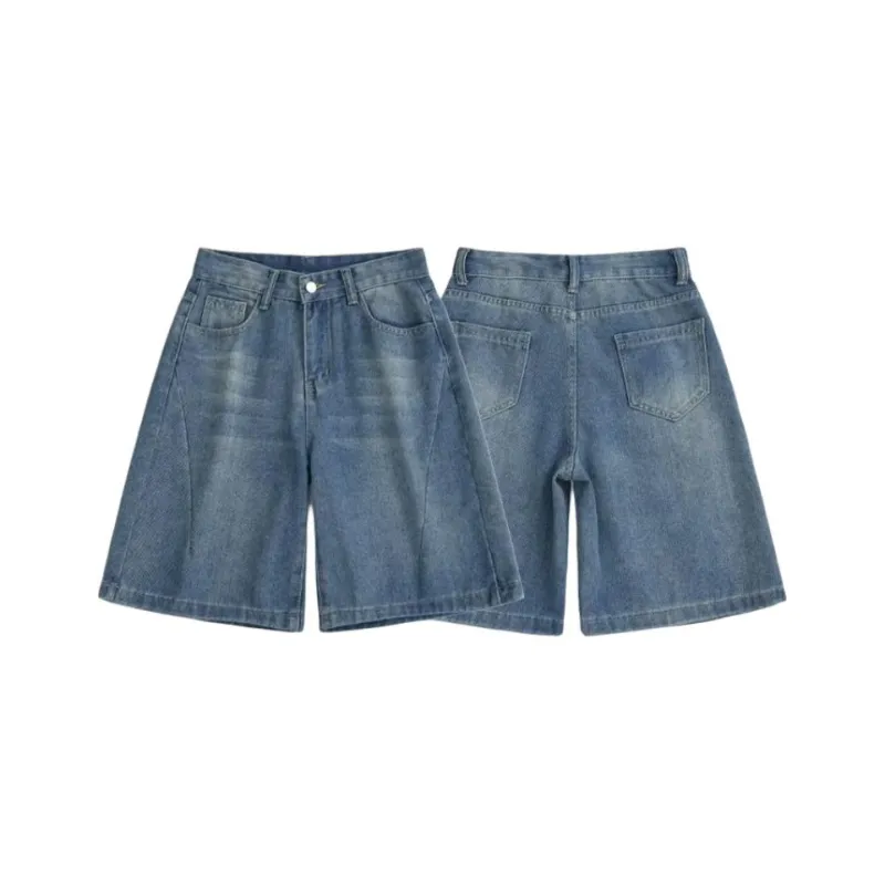 TONYBEAR Denim Shorts Unisex Blue-2
