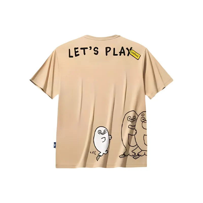 Anta x HAIBAOKANKAN,LIANMINGKUAN Life Collection T Shirt Unisex Wheat-1