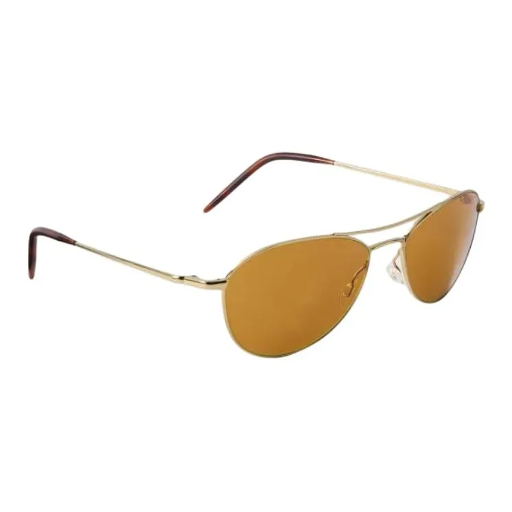 Oliver Peoples Acetate Silicone Steel Aviator Sunglasses Unisex Gold-2