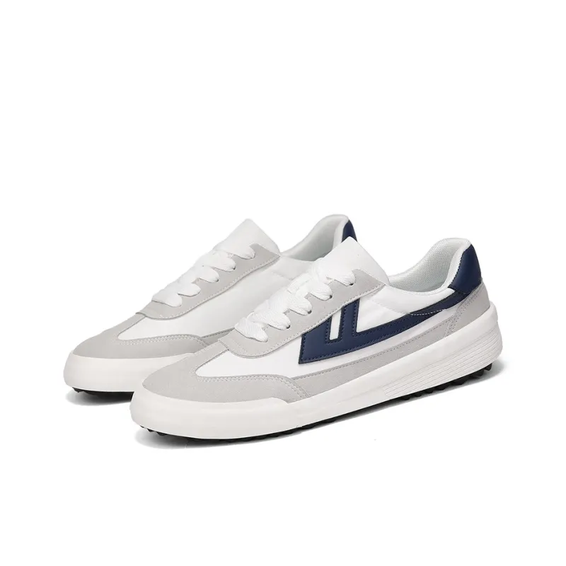 Warrior Low Top Canvas Shoes Men's Gray/White/Dark Blue-0