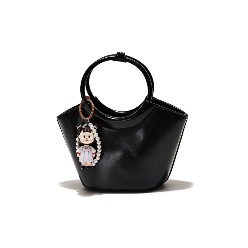 Vigno Synthetic Leather One Shoulder Handbag Women's White/Red/Sambal Color/Black-20