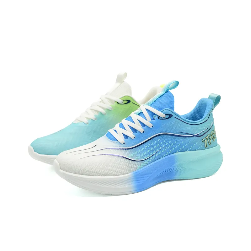 7 SEVFUN Running Shoes Unisex Low Top White/Pink/Green-26