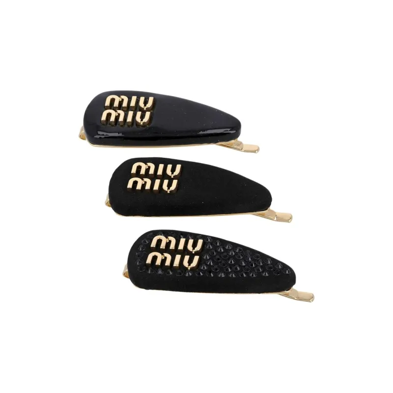 MIU MIU Hair Clips Women's Black-0