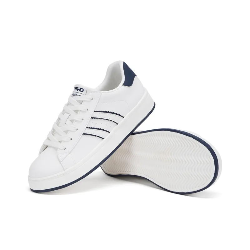 Hotwind Versatile White Sneakers Abrasion Resistant Slip Resistant Low Top Skateboard Shoes Women's-4
