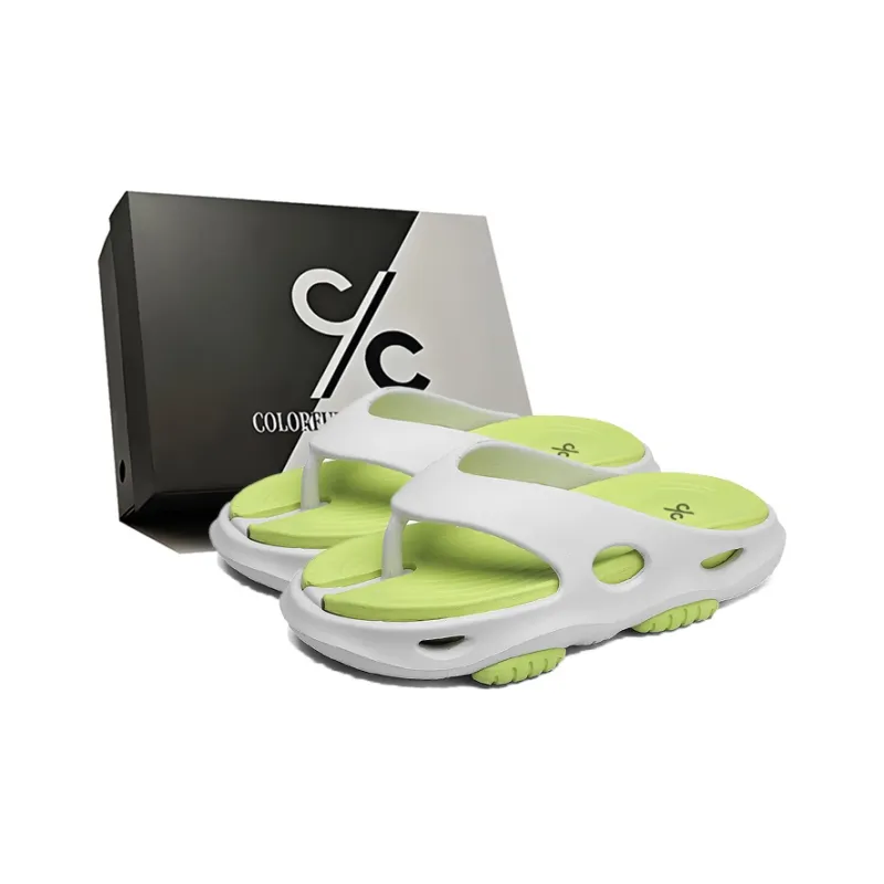 Colorful Creations EVA Cut Out Antibacterial Slip Resistant Abrasion Resistant Quiet Flip Flops Men's-5