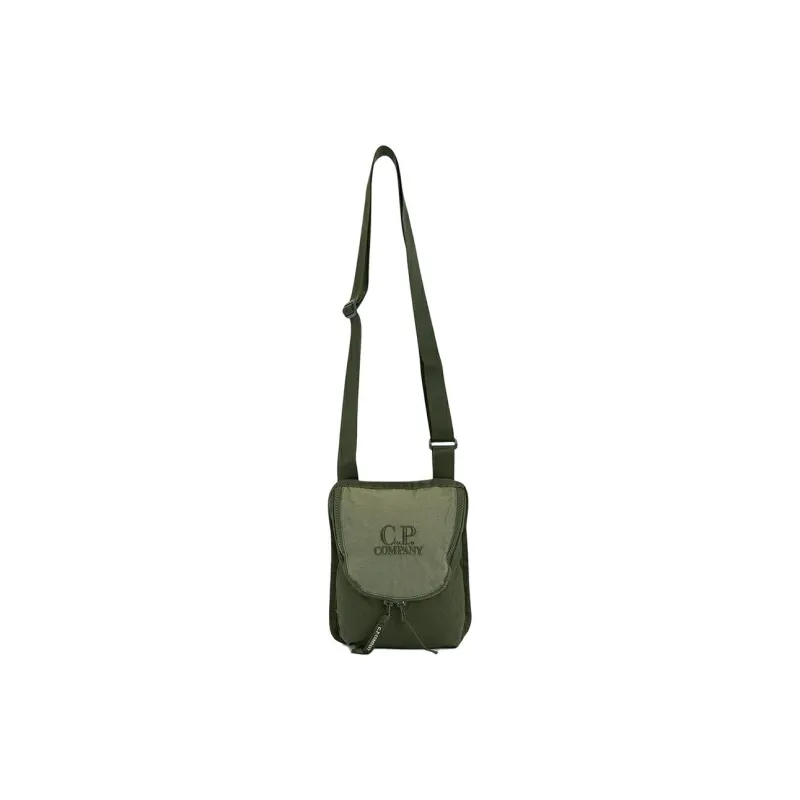 C.P.Company Polyamide Shoulder Bag, Crossbody Bag Men's Khaki Green-1