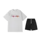 2 Pack (White Gray Top+Black Shorts)