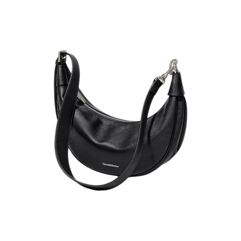 CinvaiKrose Synthetic Leather Shoulder Bag Small Size Women's Black/Coffee-4
