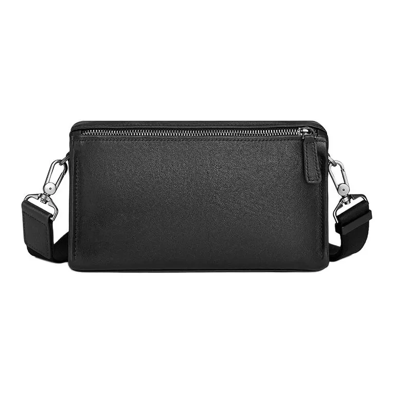 PIERRE CARDIN Cow Leather Shoulder Bag Regular Men's Black-3