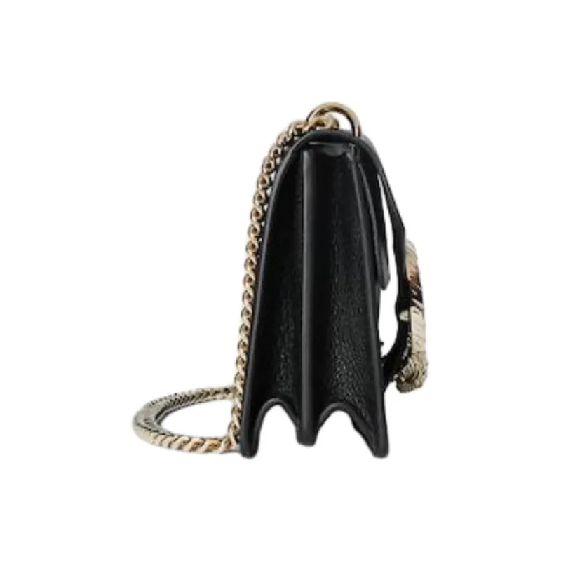 GUCCI Dionysus Leather Crossbody Bag, Shoulder Bag Medium Size Women's Black-2