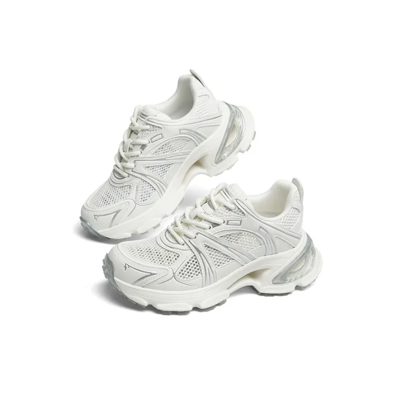 RED DRAGONFLY Height Increasing Abrasion Resistant Slip Resistant Low Top Chunky Sneakers Women's-3