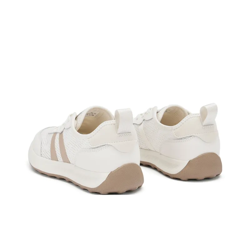 Hotwind Q Bounce Series Breathable White Sneakers Slip Resistant Low Top Casual Shoes Women's-3