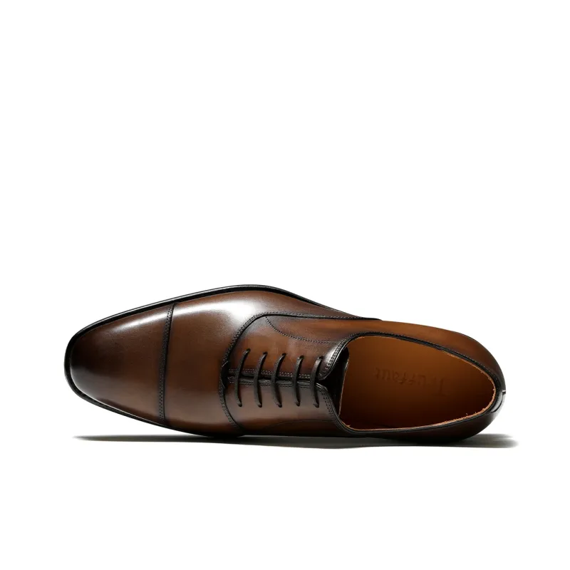 TRUFFAUT Vintage Polished High Quality Oxford Shoes Dress Shoes Men's Black-8
