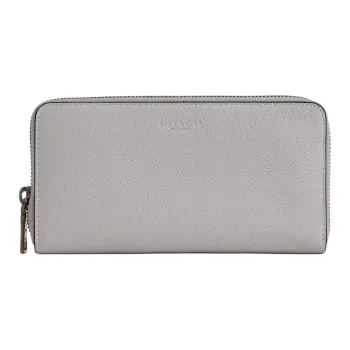 COACH Calfskin Wallet Trumpets Men's Voiceover In Gray