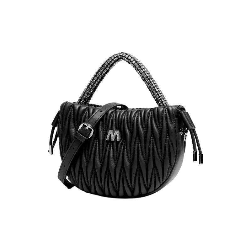 Mulinsen PU Crossbody One Shoulder Handbag Women's Red/Black-7