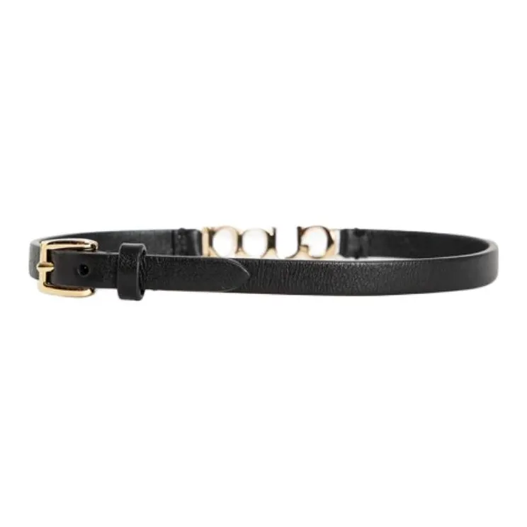 GUCCI Lambskin Necklaces Unisex Black-1