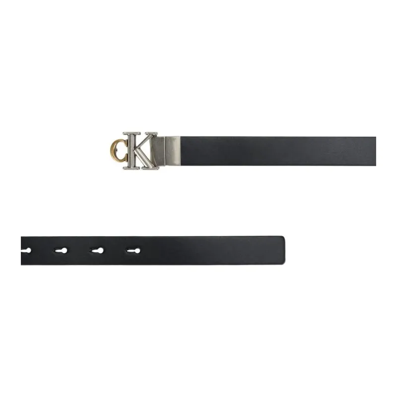 CALVIN KLEIN Split Cow Leather Belts Women's Black -1