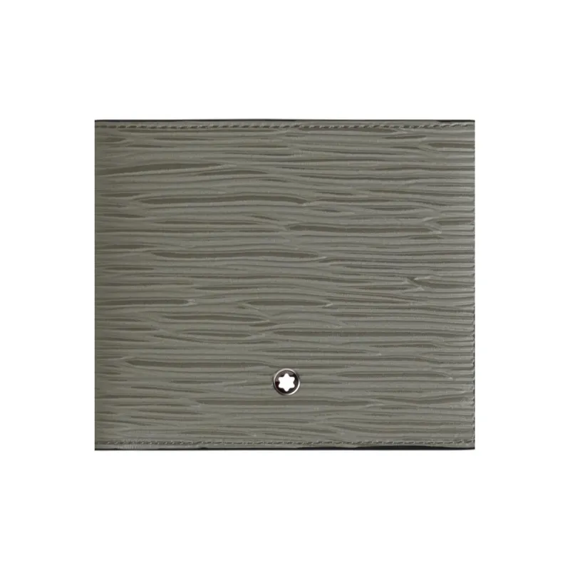 MONTBLANC Grain Cow Leather Wallet Men's Earth Gray-5