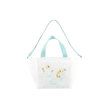 Disney Duffy And Friends Polyester Tote Bag Shopping Bag Shoulder Bag Handbag Unisex White