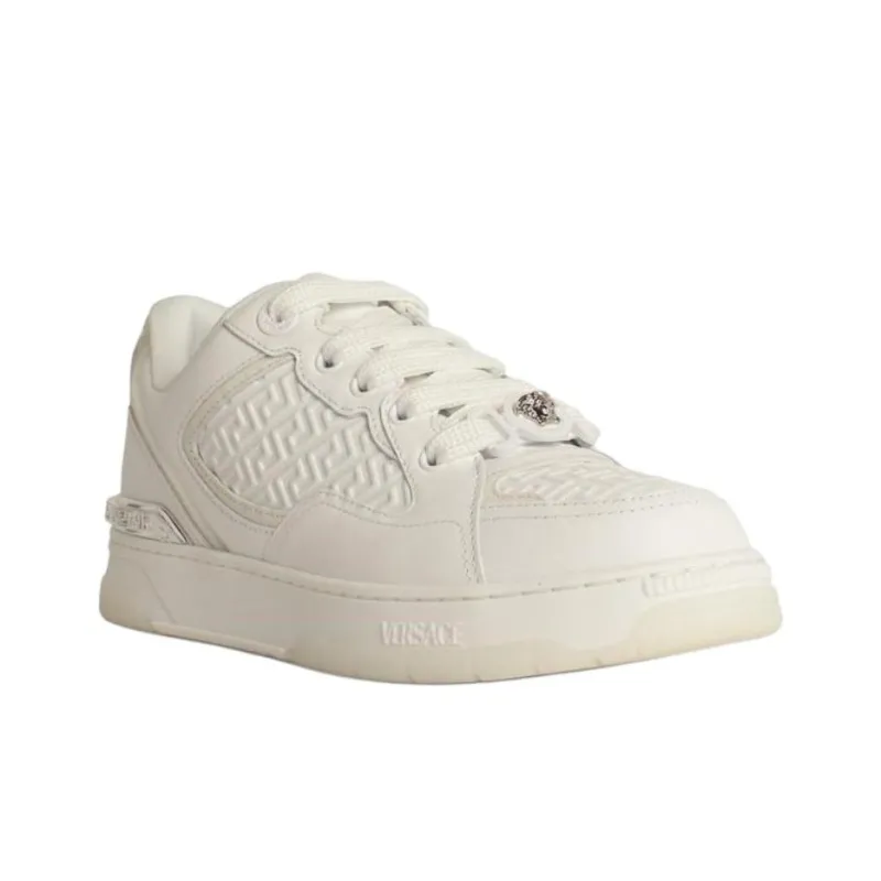 VERSACE Greca Versace Low Top Skateboard Shoes Men's White-2