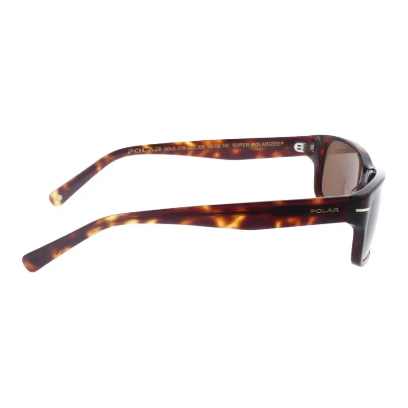 Polar Acetate Rectangular Sunglasses Unisex Tortoiseshell-2