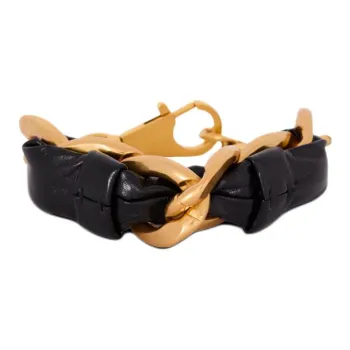 BALMAIN Brass Bracelets Unisex Black