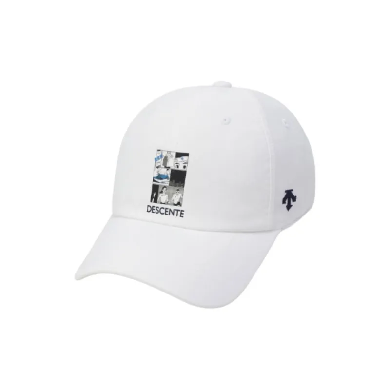 DESCENTE Nylon Baseball Caps Unisex White-0