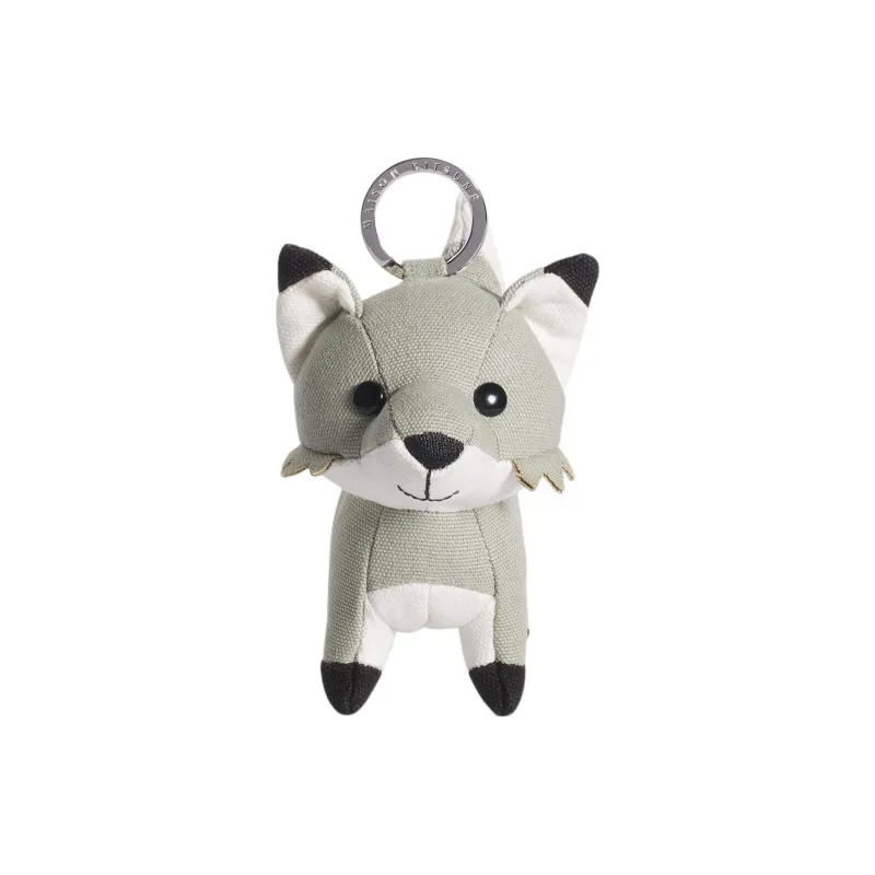 Maison Kitsune 100% Cotton, Canvas, Metal, Iron Polyester Keychains Women's Gray-1