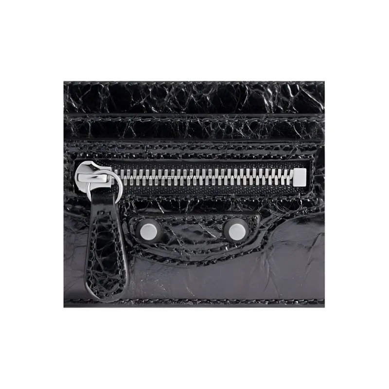 Balenciaga Le City Lambskin Card Holder Women's Steel Gray-2
