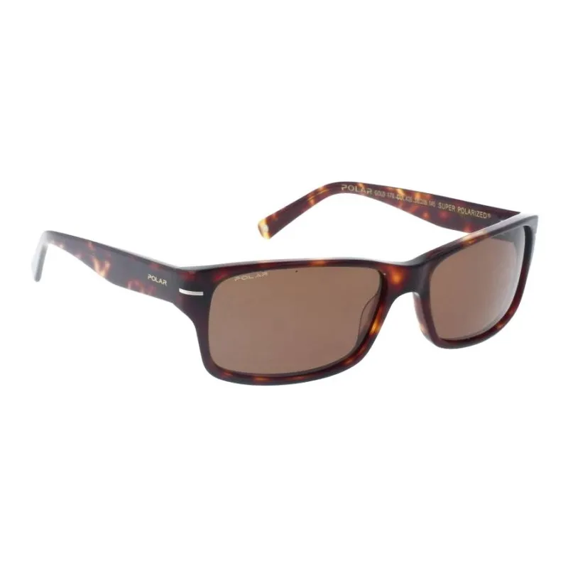 Polar Acetate Rectangular Sunglasses Unisex Tortoiseshell-1