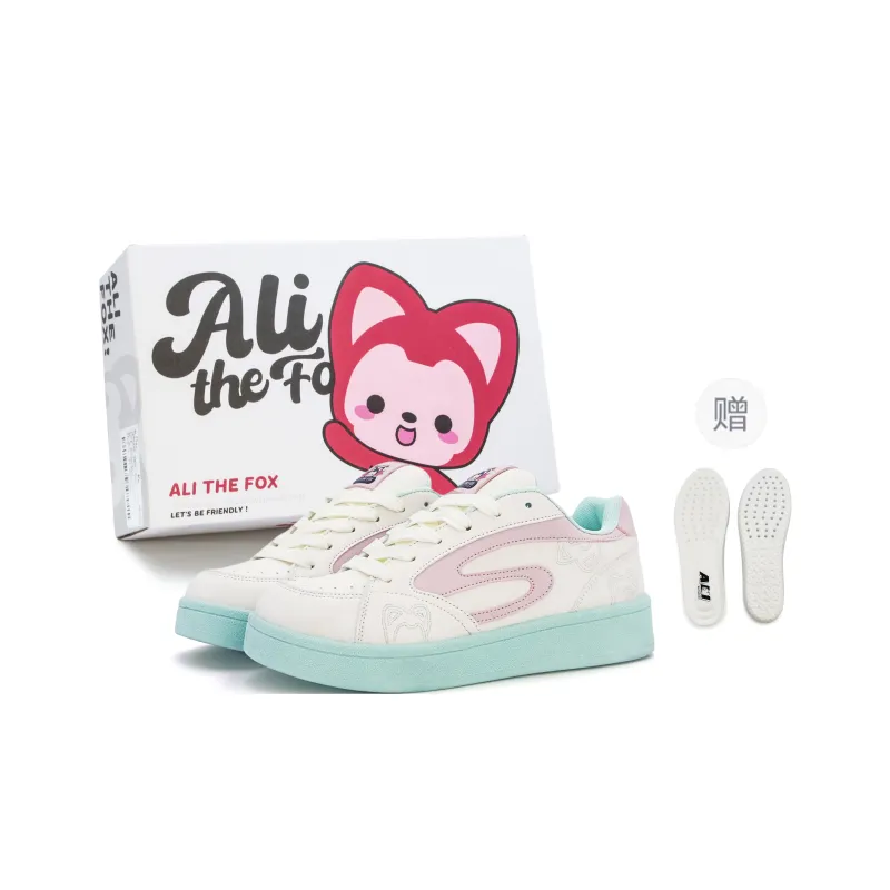 ALI THE FOX Skateboard Shoes Women's Low Top Mint Green-0