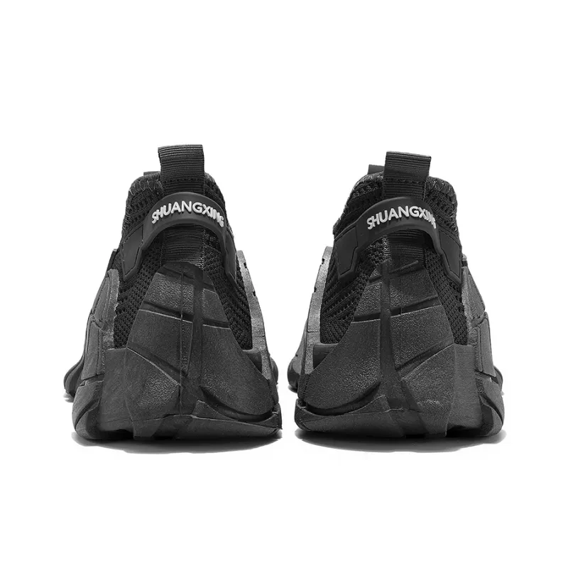 Binary Lightweight And Breathable Low Top Casual Shoes Men's Gray-5