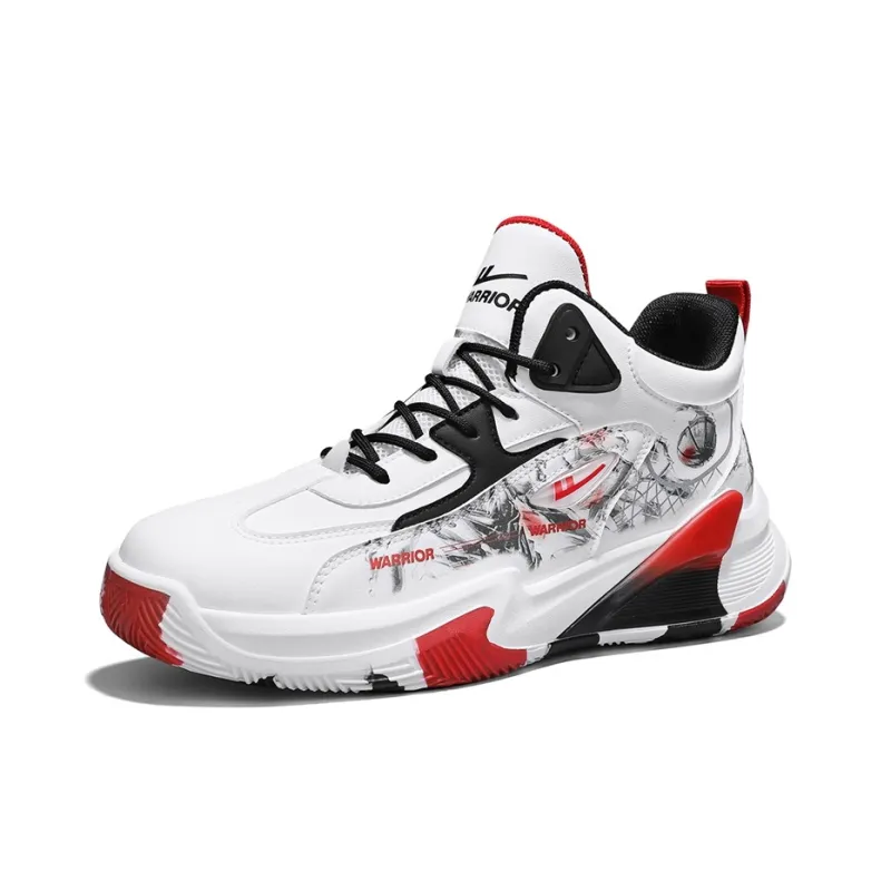 WARRIOR Basketball Shoes Men Low Top Red-1