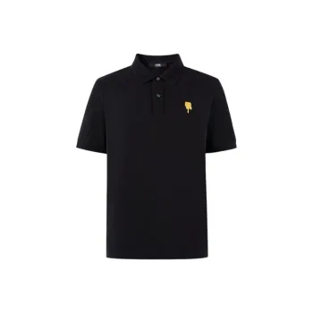 KARL LAGERFELD Polo Shirt Men's Black