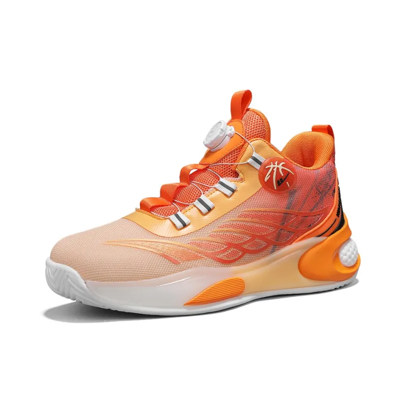 WARRIOR Basketball Shoes Men Low Top Orange, Black-1