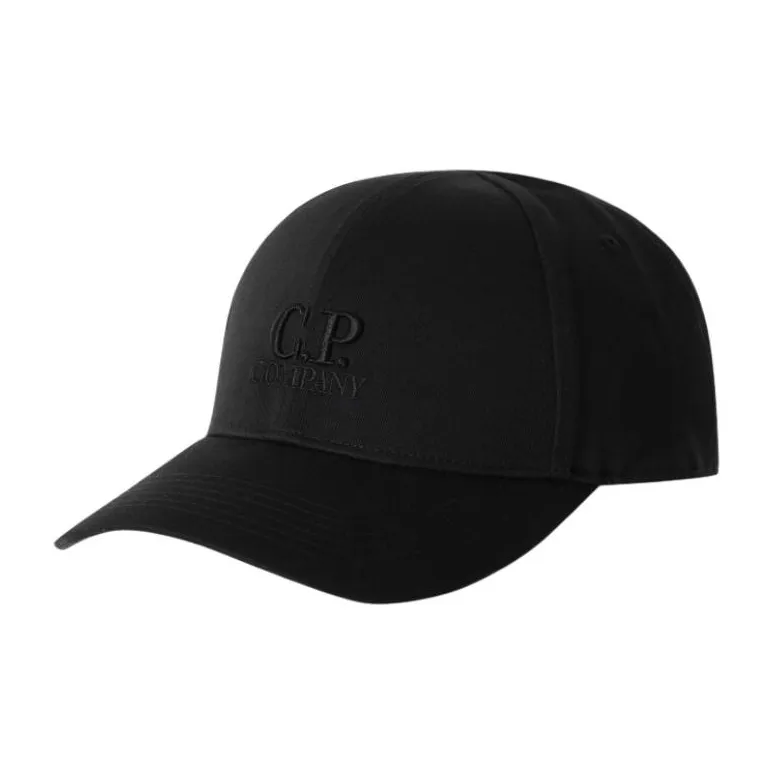 C.P.Company Cotton Baseball Caps Men's Black-0