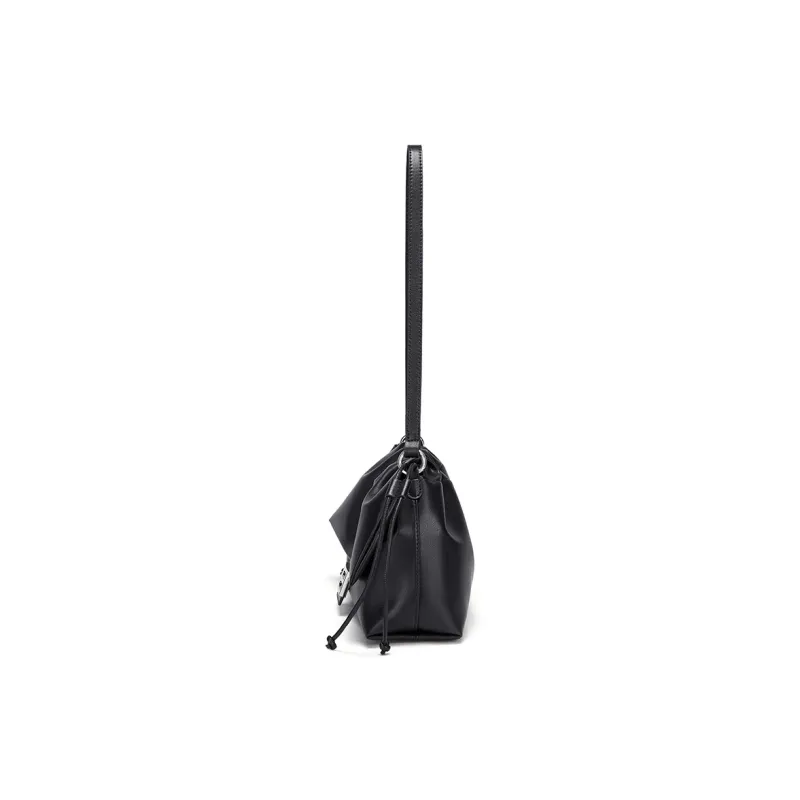 CNOLES Microfiber Synthetic Leather Baguette Bag Shoulder Bag Regular Women's White/Black-9
