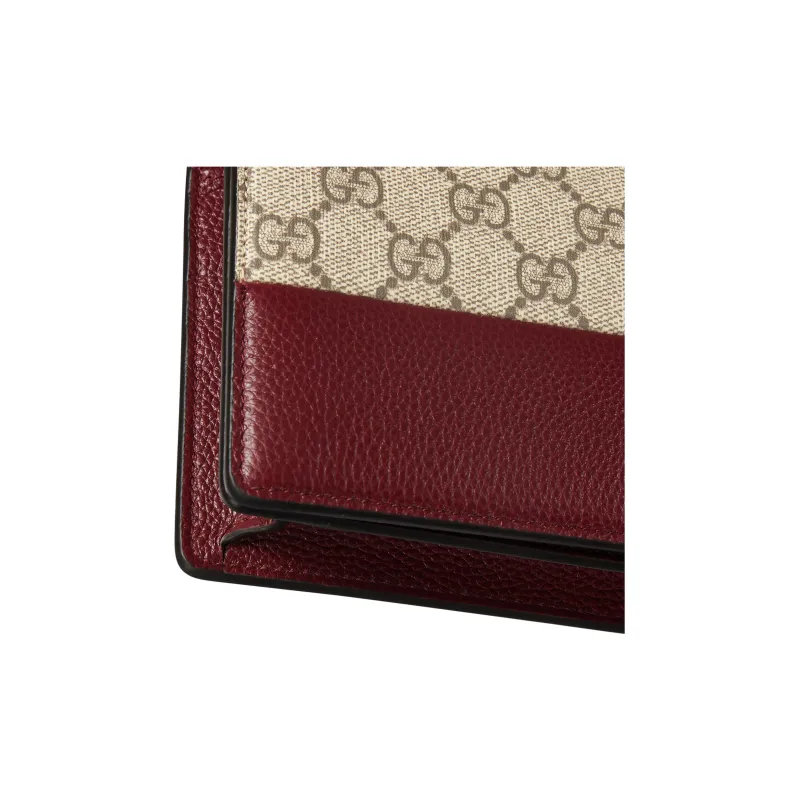 GUCCI GG Marmont Leather Crossbody Bag, Shoulder Bag Women's Red & Beige-6