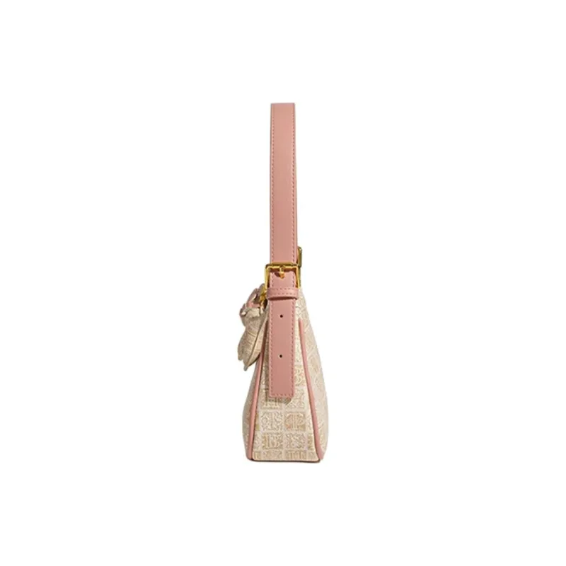JANE KLAIN Synthetic Leather Shoulder Bag Women's Pink-2