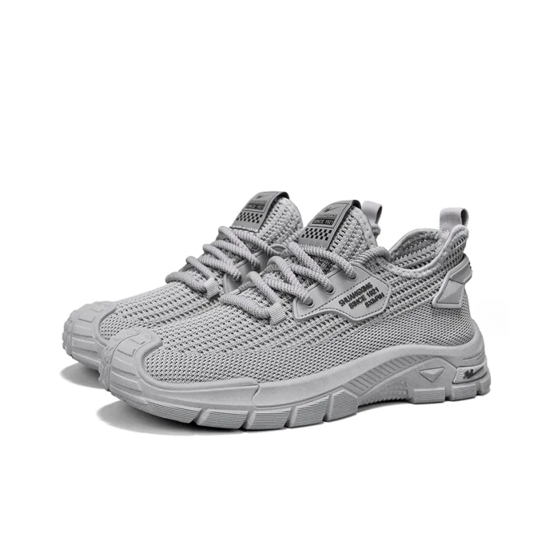 Binary Lightweight Anti Slip Low Top Casual Shoes Men's Gray-6